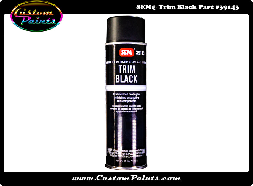 SEM Trim Paint Satin Black Aerosol 15 oz